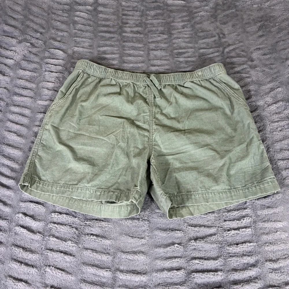 Levis XX Chino Easy Short Mens XXL Sage Green Corduroy Elastic Waist A7366-0031